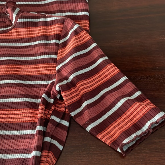 Urban Outfitters  mock neck bodycon ribbed striped dress - Picture 6 of 6